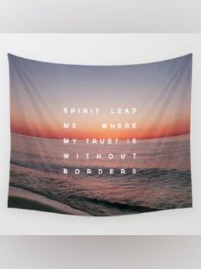“Oceans” by Hillsong Worship Ombre Sunset Tapestry